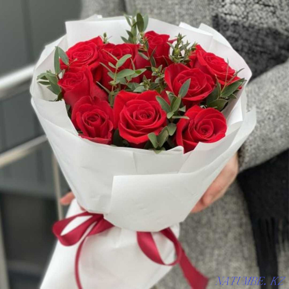 Bouquet of roses from 7/9/11/15/17/ of your Choice! Rose Bouquet Flower Delivery 63 Astana - photo 1