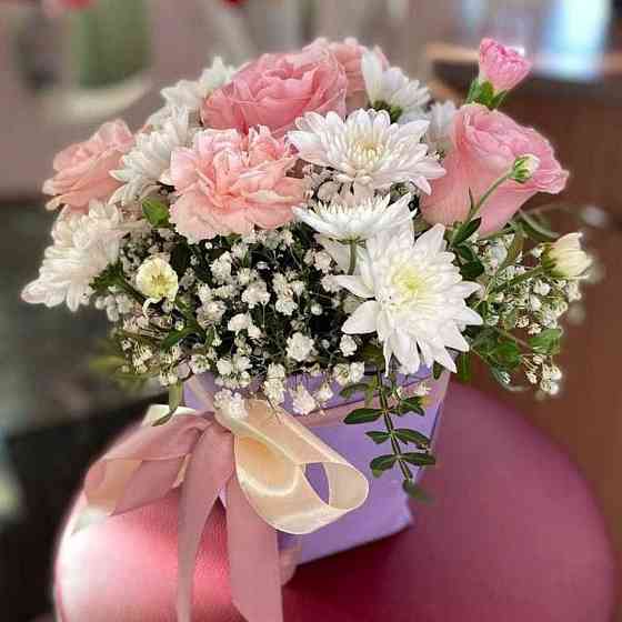 Цветы в Коробках - Цветы Тюльпаны Евро букеты Доставка цветов 57 Astana