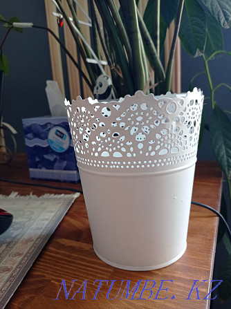 White flower pot for home, garden Planter Ikea IKEA Almaty - photo 7