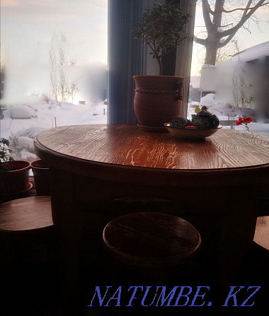 Grandma's vintage table with three stools Karagandy - photo 1