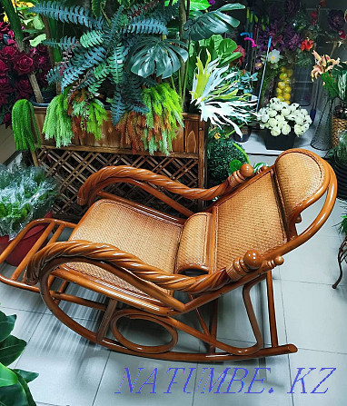 Rocking chair. Natural rattan furniture sets. Astana - photo 1