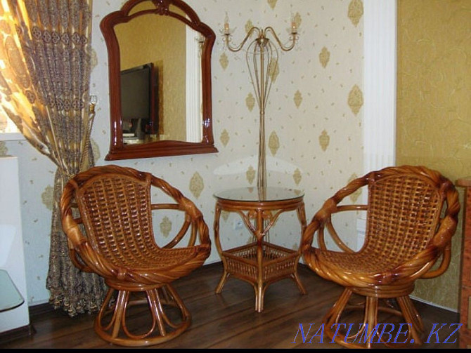 Rocking chair. Natural rattan furniture sets. Astana - photo 2