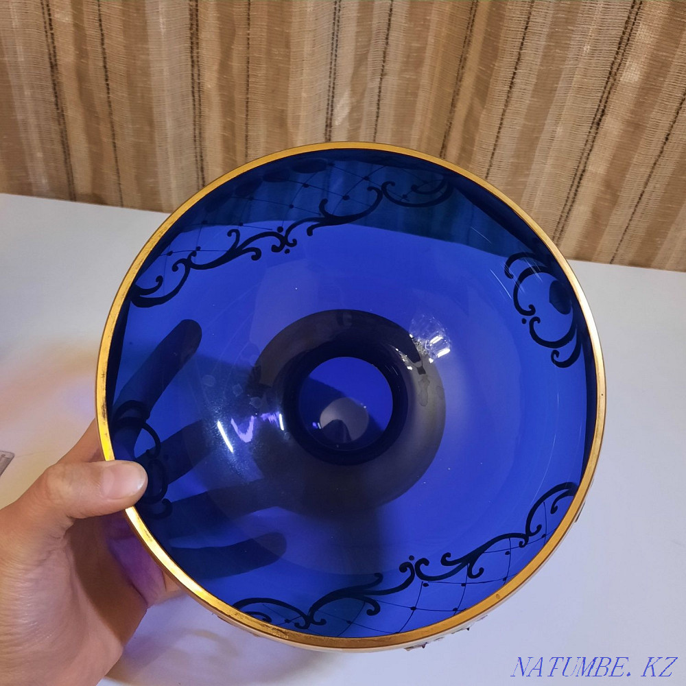 Ваза хрустальная Чешская ручной работы Алматы - изображение 5