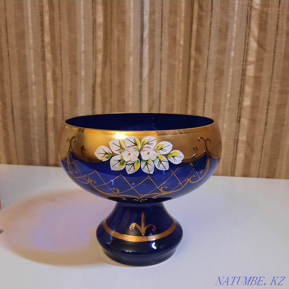 Ваза хрустальная Чешская ручной работы Алматы - изображение 1