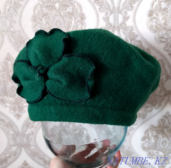 Women's hats. Beret and winter hat with pigtails. Нуркен - photo 2