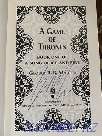 Game of Thrones, first editions autographed by author George Martin Almaty - photo 2