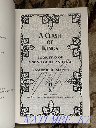 Game of Thrones, first editions autographed by author George Martin Almaty - photo 4