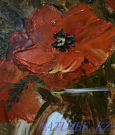 Painting "Poppies" size 50*40 Almaty - photo 3