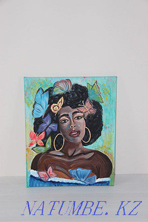 Продам акриловую картину Африканская фея Алматы - изображение 2