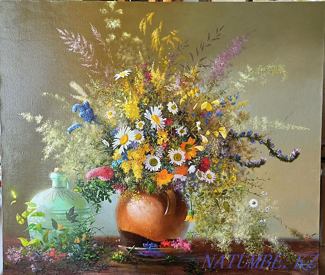 Картина картинка багет рама букет цветы Алматы - изображение 3