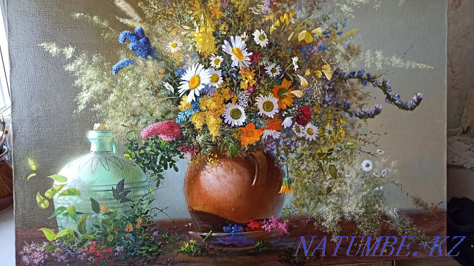 Картина картинка багет рама букет цветы Алматы - изображение 7