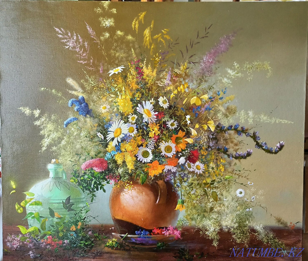 Картина картинка багет рама букет цветы Алматы - изображение 3