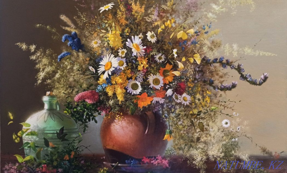 Картина картинка багет рама букет цветы Алматы - изображение 1