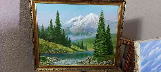 Картина горный пейзаж масло Семей