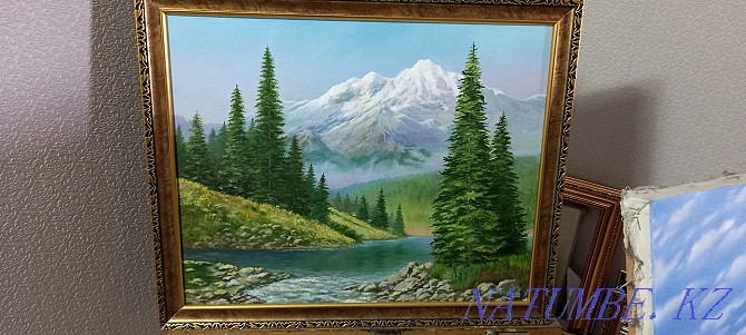 Oil painting mountain landscape Semey - photo 3