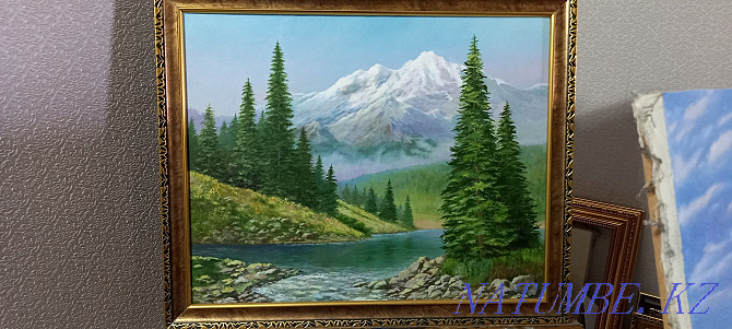 Oil painting mountain landscape Semey - photo 1