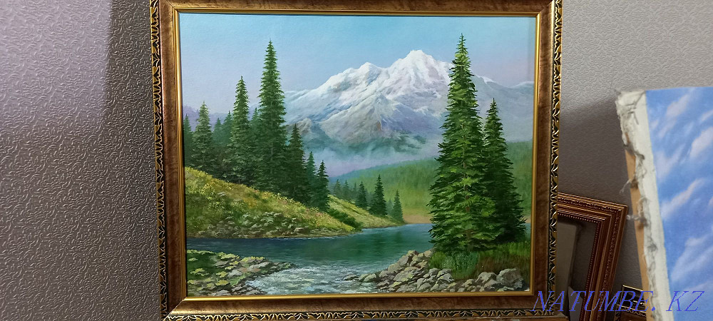 Oil painting mountain landscape Semey - photo 1