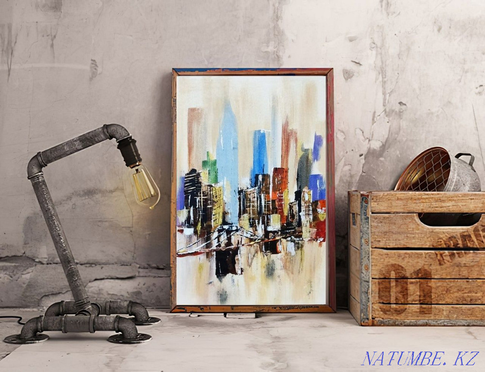 Картина. Нью Йорк. Абстракция. Лофт Алматы - изображение 5