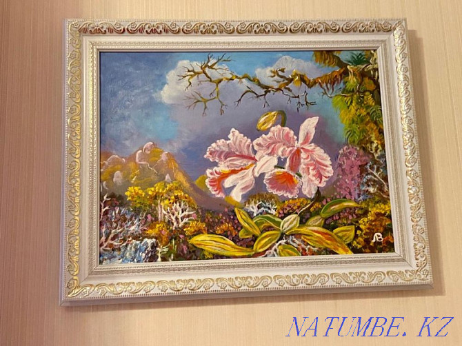 Selling a painting with a peony. Oil. Almaty - photo 2