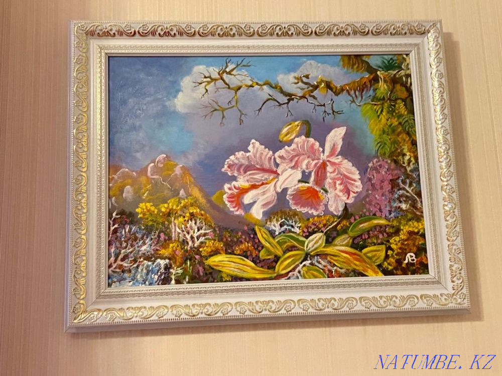 Selling a painting with a peony. Oil. Almaty - photo 2
