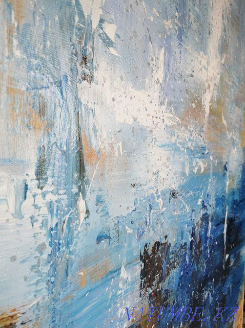 Картина холст масло абстрактная интерьерная живопись ручная работа Алматы - изображение 3