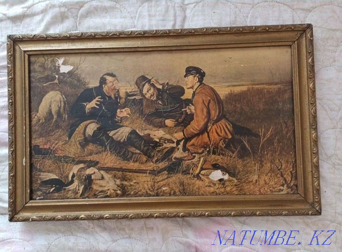Painting by V. Perov "Hunters at rest" Taraz - photo 1
