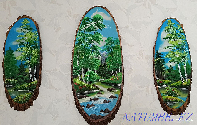 Painting on a cut of a tree Astana - photo 4