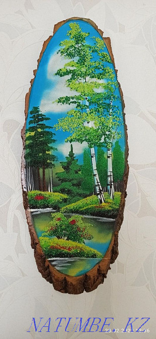 Ағаштың кесіндісіне сурет салу  Астана - изображение 3