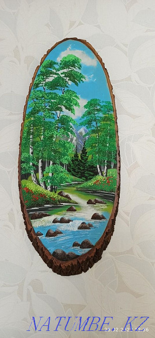 Ағаштың кесіндісіне сурет салу  Астана - изображение 1