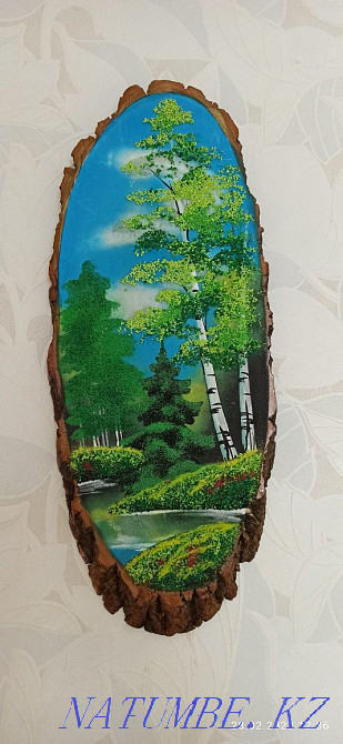 Ағаштың кесіндісіне сурет салу  Астана - изображение 2