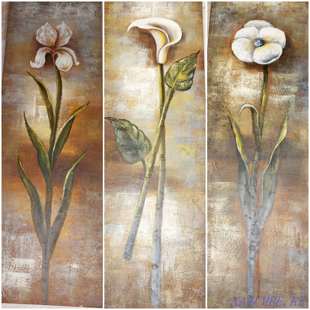 Картины маслом по холсту. Авторские. Модульные. В оригинальной технике Алматы - изображение 1