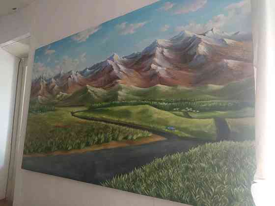 Картина природа выполнено масляными красками Shymkent