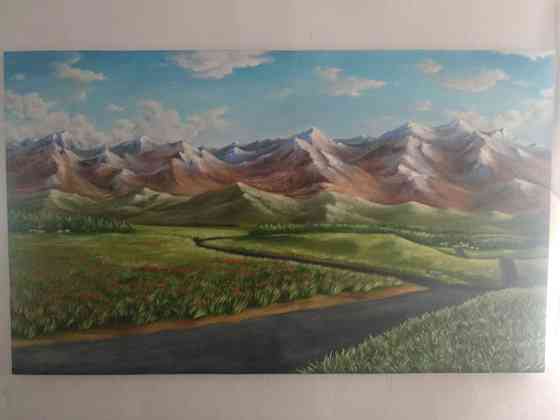 Картина природа выполнено масляными красками Шымкент