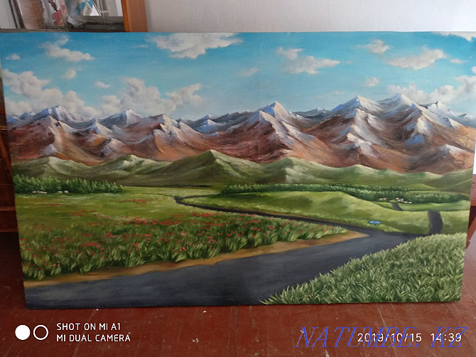 Картина природа выполнено масляными красками Шымкент - изображение 3
