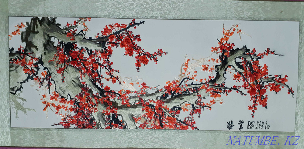 Вышитая вручную эксклюзивная картина размером 120х50! Алматы - изображение 2