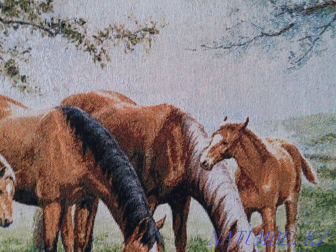 Framed painting "Horses at the watering hole" Astana - photo 3