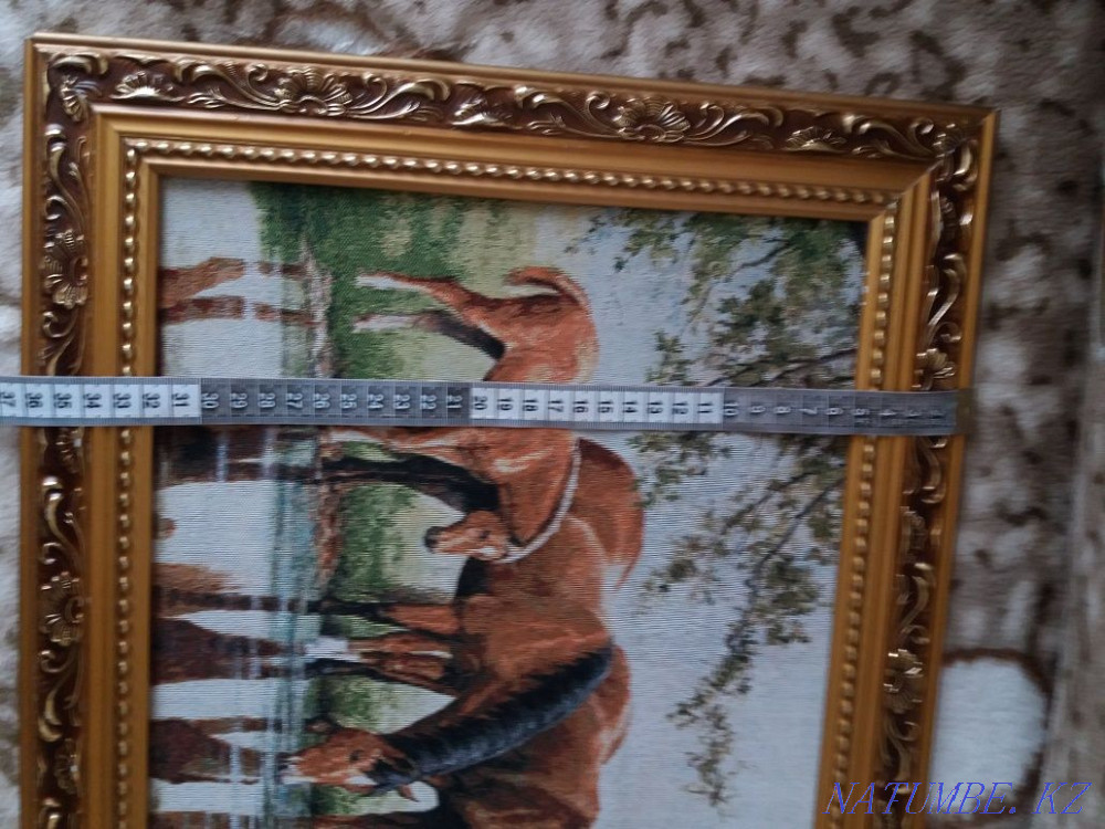 Жақтаулы сурет "Жылқылар суару орнында"  Астана - изображение 7