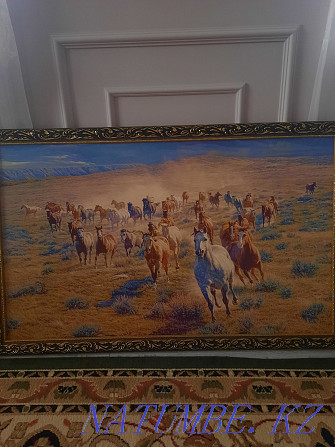 Картины маслом Жайлау, табун лошадей Шымкент - изображение 8