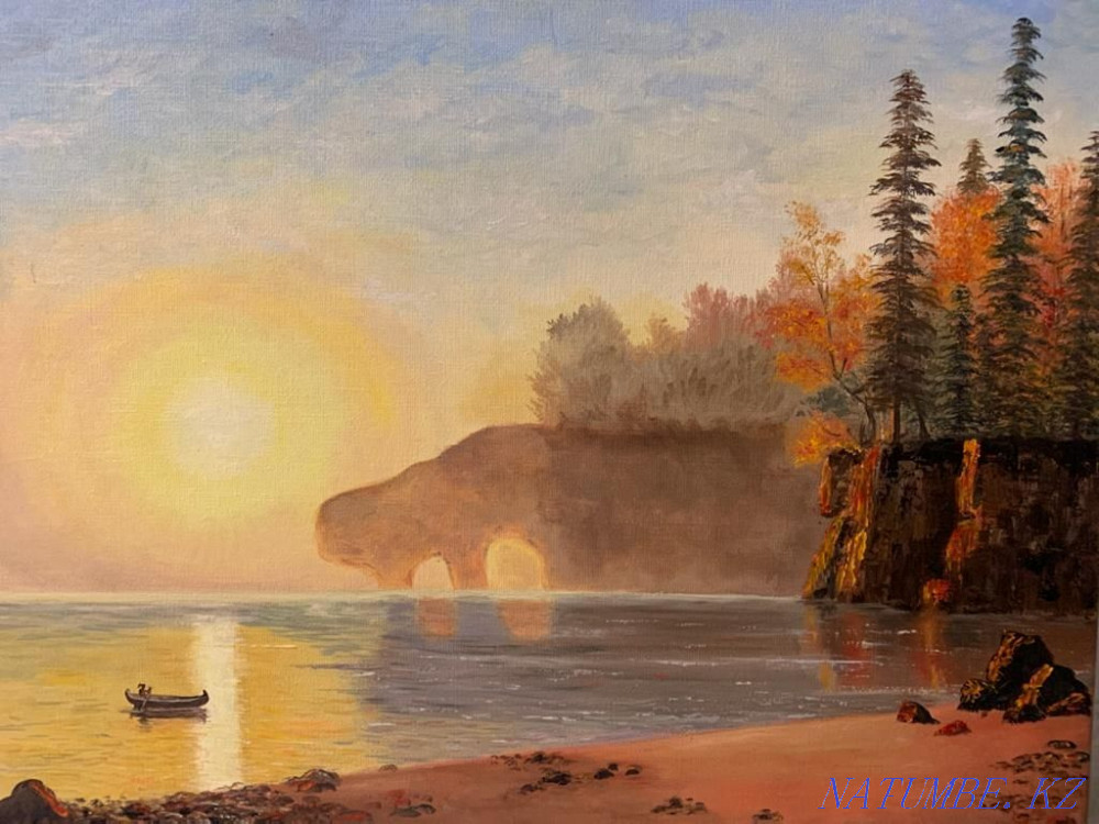 Oil painting "Canoe" Pavlodar - photo 1