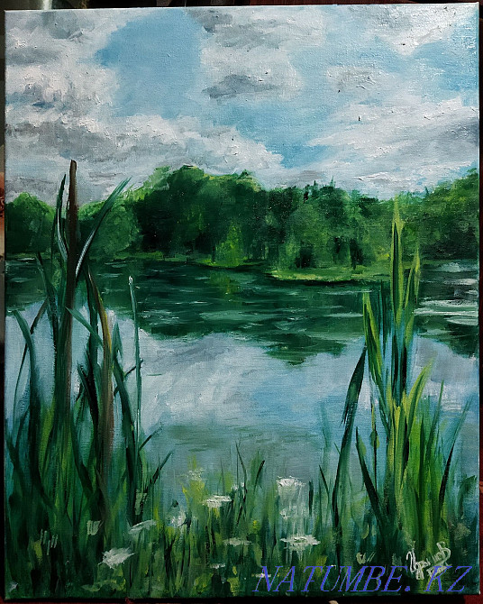 Painting oil on canvas Taldykorgan - photo 1