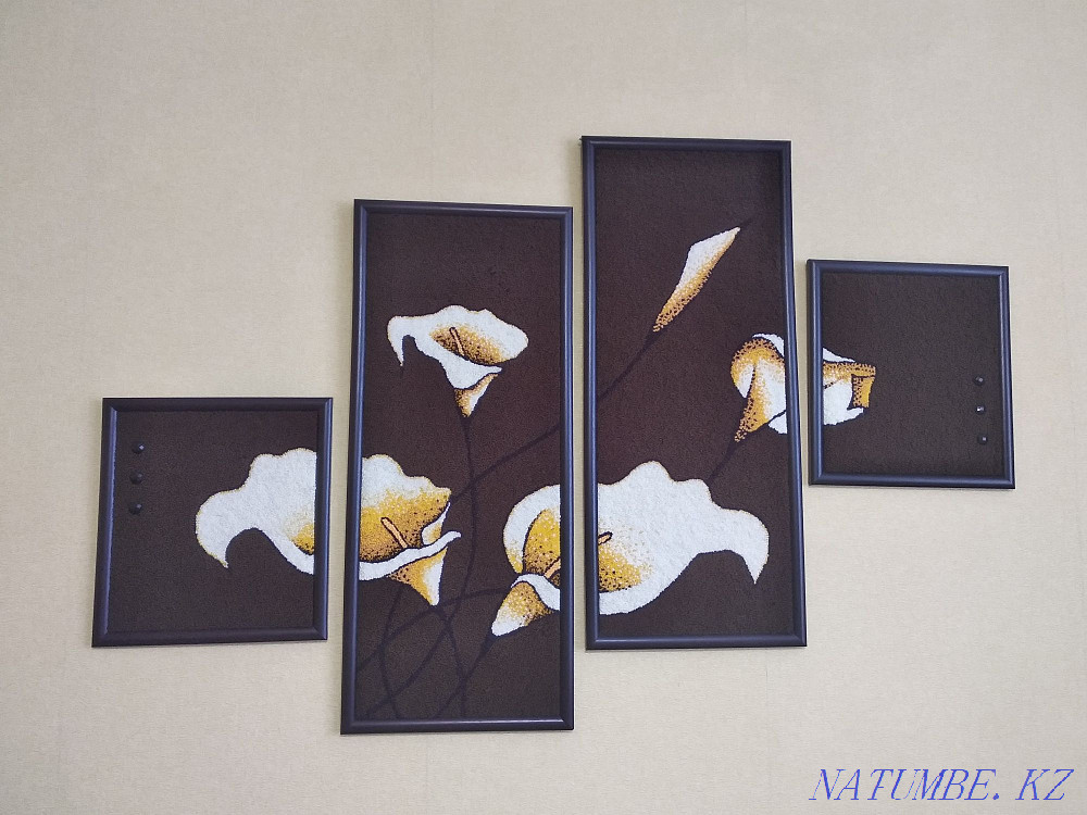 The picture is 4-modular. Handmade. Needle carpet weaving Shchuchinsk - photo 2