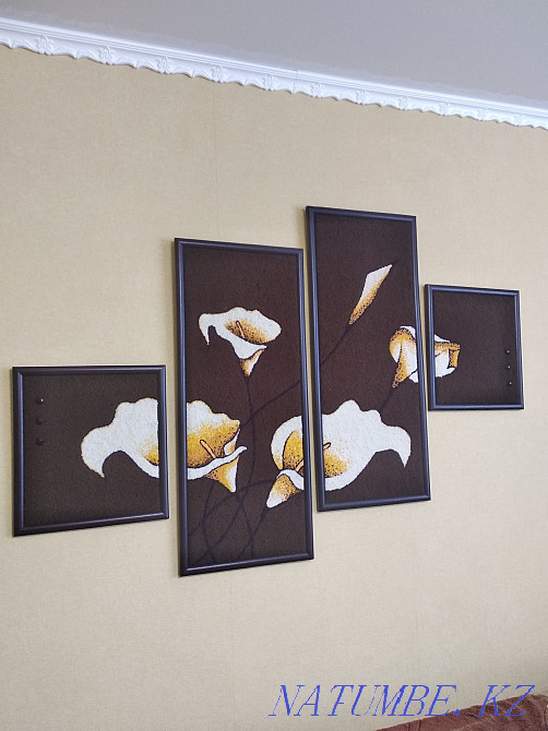 The picture is 4-modular. Handmade. Needle carpet weaving Shchuchinsk - photo 1