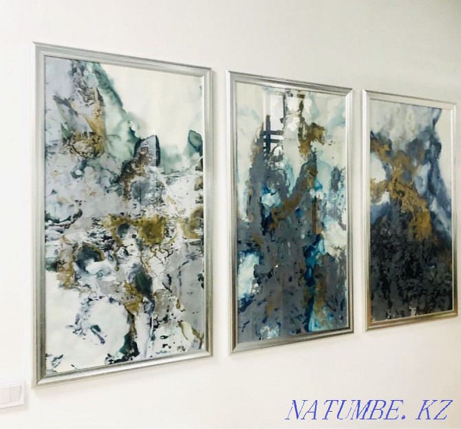 Framed watercolor triptych Almaty - photo 1