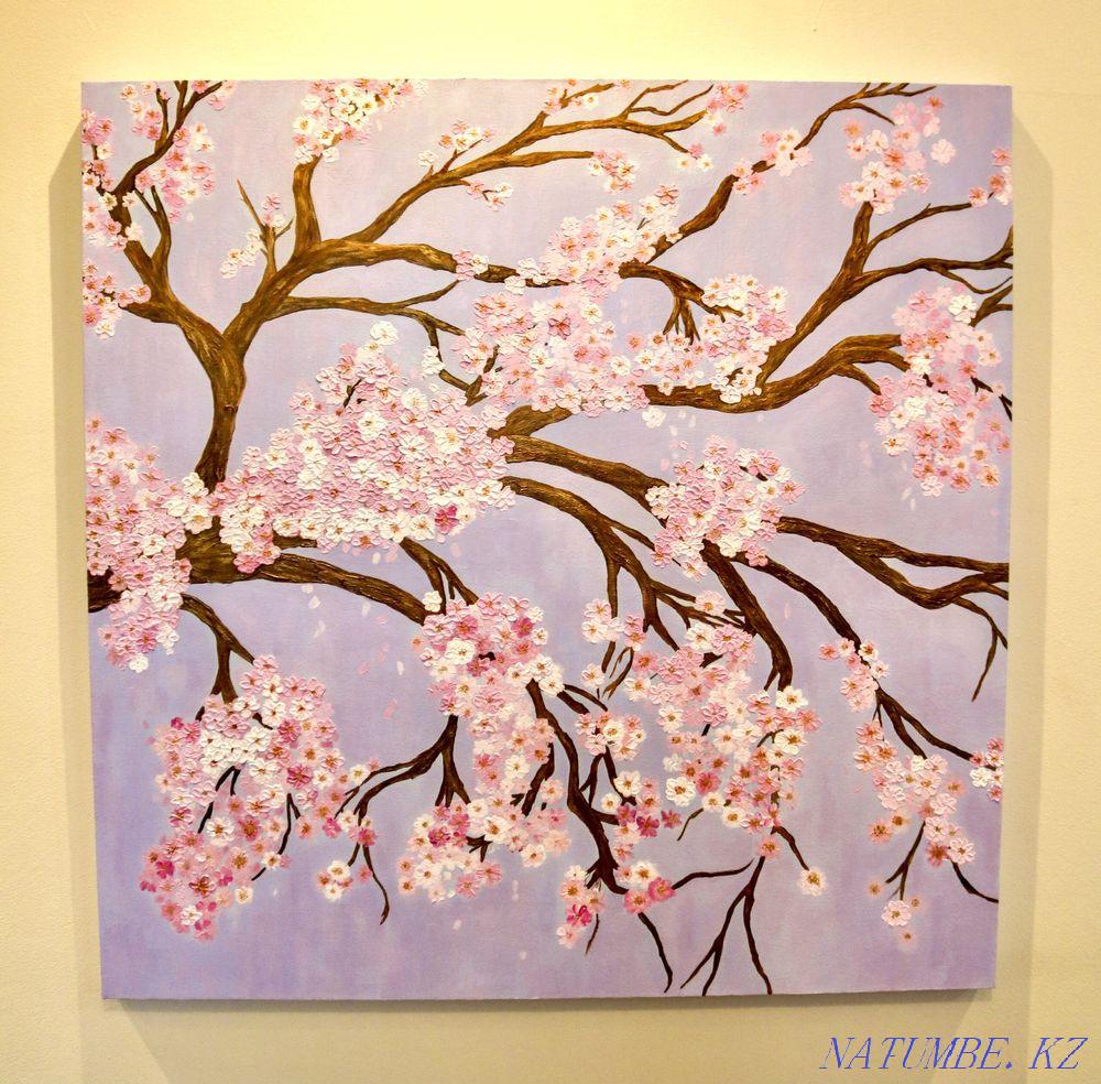 Картина ручной работы, 100х100 см. Алматы - изображение 7