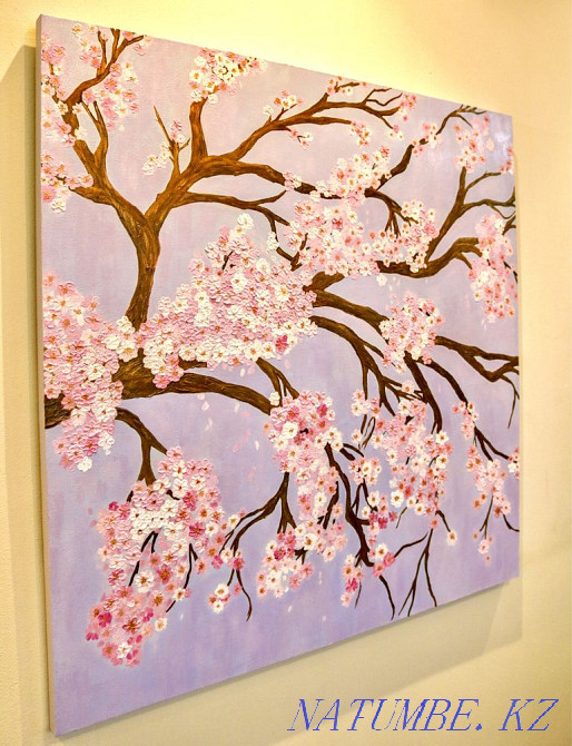 Картина ручной работы, 100х100 см. Алматы - изображение 3