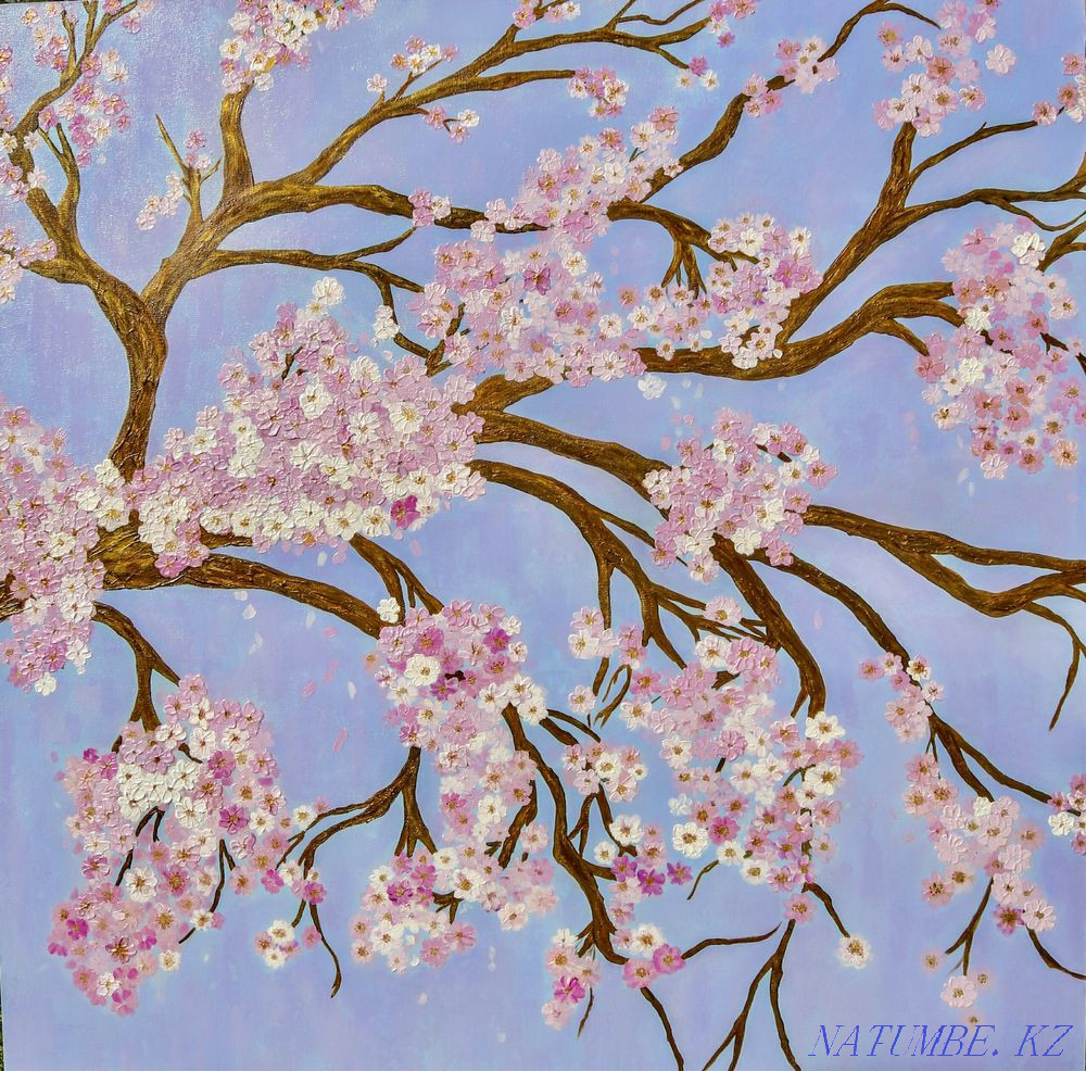 Картина ручной работы, 100х100 см. Алматы - изображение 8