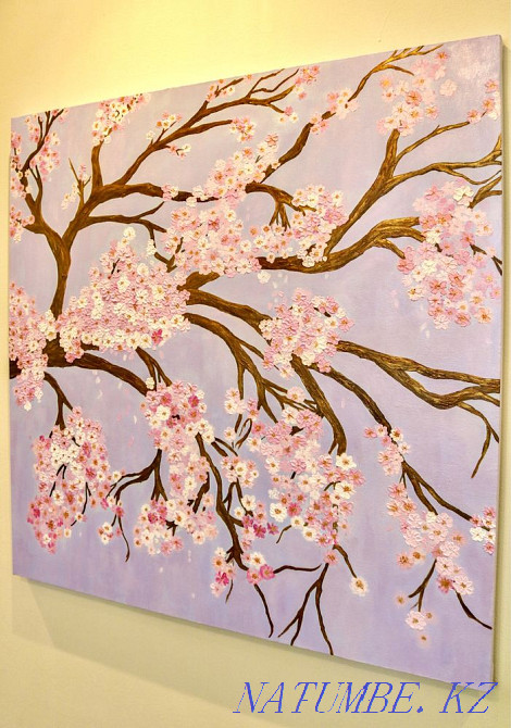 Картина ручной работы, 100х100 см. Алматы - изображение 4