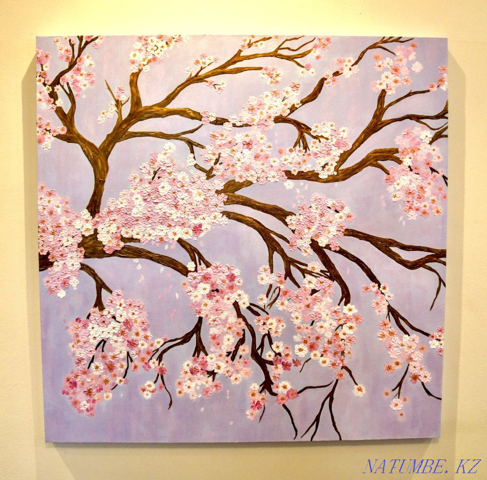 Картина ручной работы, 100х100 см. Алматы - изображение 6