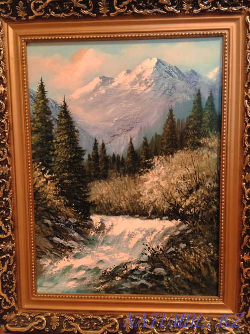 Картина маслом в позолоченной рамке 20х30 см Алматы - изображение 1