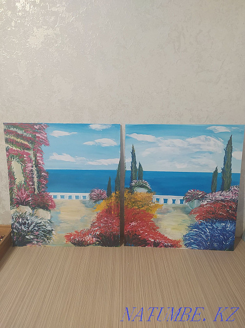 Painting summer sea landscape mediterranean Almaty - photo 1